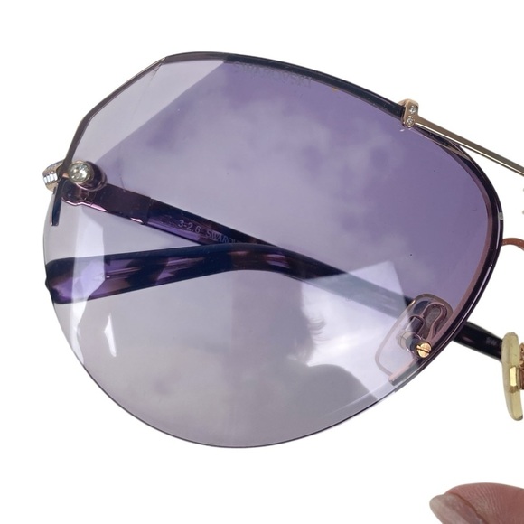 SWAROVSKI Sunglasses SW134 Purple with Crystal Facets at Temples - $224. - Picture 10 of 16